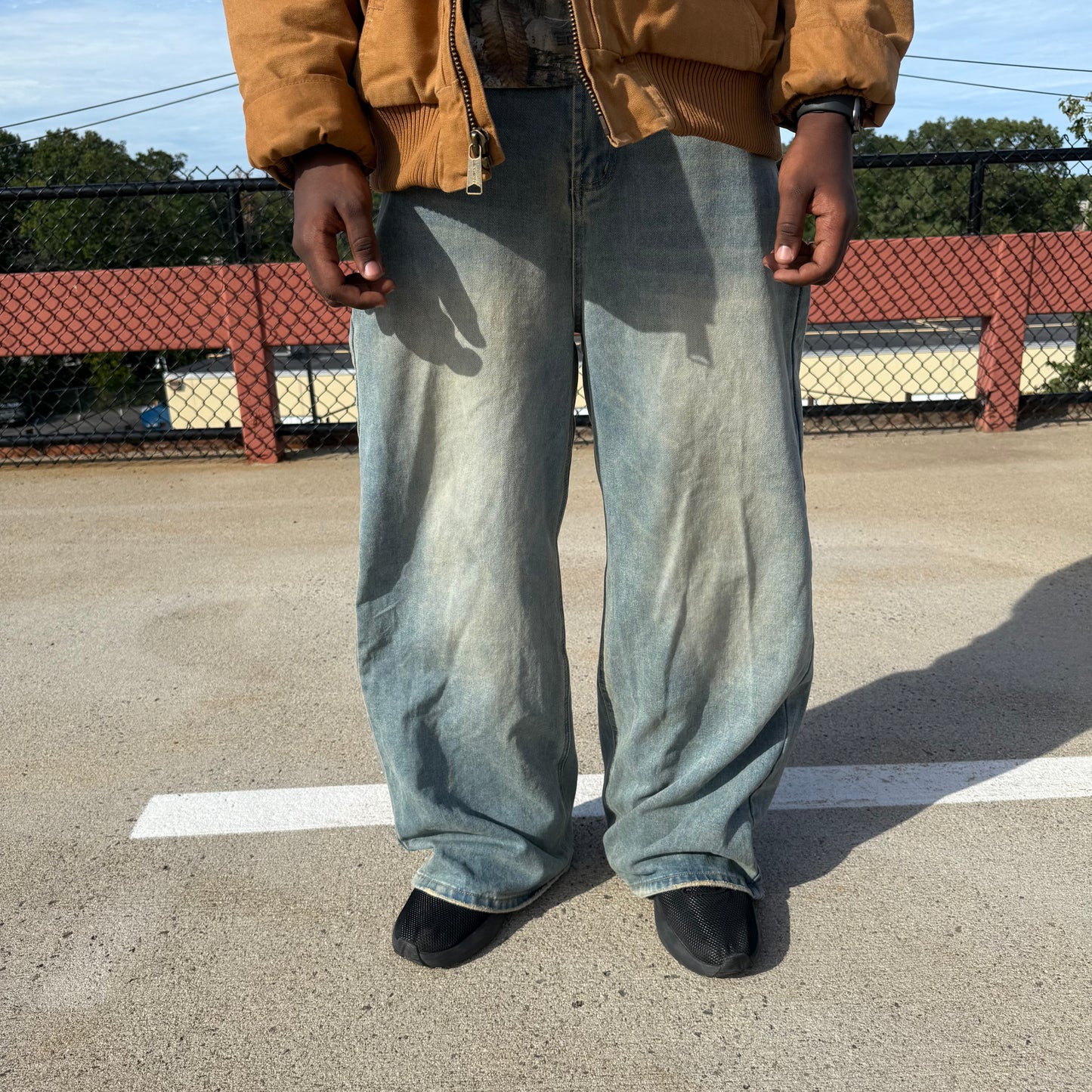 COLLEGE JEANS (CYAN)