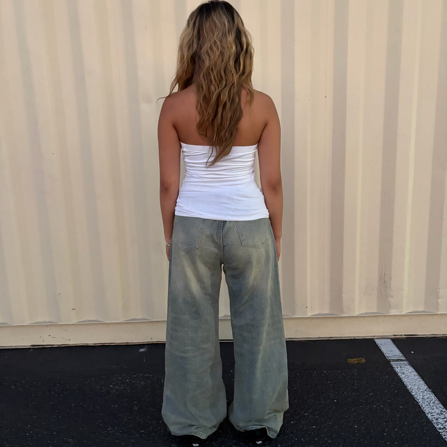 COLLEGE JEANS (CYAN)