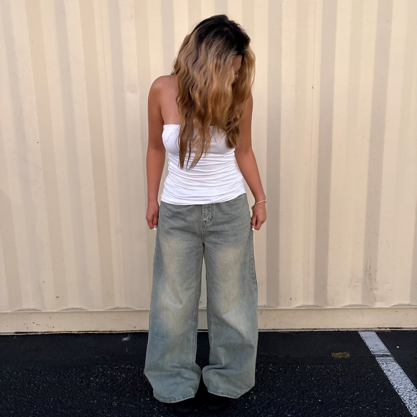 COLLEGE JEANS (CYAN)